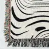 107052-09cbba.webp Luxurious Black Water Waves Cotton Tapestry Blanket for Home and Travel