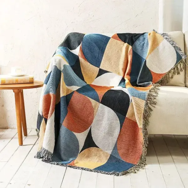 107116-6714c9.webp Bohemian Plaid Multi-Purpose Cotton Blend Blanket
