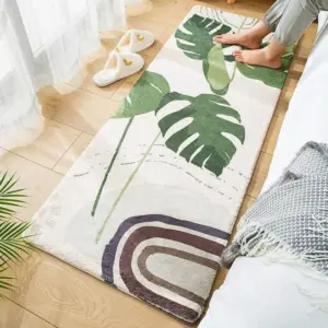 107123-f90199.webp Luxurious Nordic-Inspired Fluffy Carpet with Tropical Plant Patterns