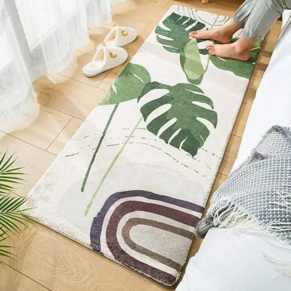 107123-f90199.webp Luxurious Nordic-Inspired Fluffy Carpet with Tropical Plant Patterns