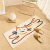 Charming Cartoon Cat Non-Slip Long Carpet for Living Room and Bedroom