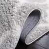 107130-1ac4a4.webp Elegant Gray/Ivory Trellis Shag Area Rug, 5' x 7' - Soft Polyester, Power Loomed
