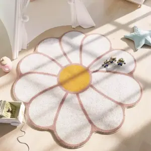 107185-75d8dd.webp Versatile Flower-Shaped Imitation Cashmere Floor Mat