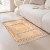 Bohemian Cotton Linen Woven Tassel Rug