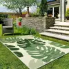 107205-738773.webp Tropical Green Plant Plush Rug