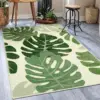 107205-97cf19.webp Tropical Green Plant Plush Rug