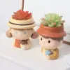 Charming Cartoon Cactus Succulent Flower Pot