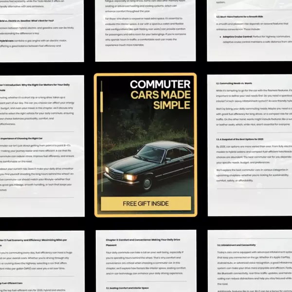 Commuter Cars Made Simple – Practical eBook Guide to Smart Car Options for Everyday Commuting (Fuel-Efficient, Safe & Budget-Friendly Picks)