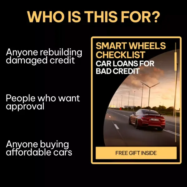 110998-494c21.webp Smart Wheels Checklist: Car Loans for Bad Credit | Easy Step-by-Step Guide to Car Loans Options With Bad Credit | Instant Digital Download