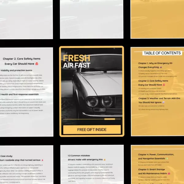 Fresh Air Fast | Easy Car Smell Removal Guide, Odor Elimination Checklist, Digital Download