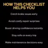 Stop Safely: Know Your Brake Pad Signs | Printable Checklist for Car Owners | Digital Download | signs of worn brake pads Guide