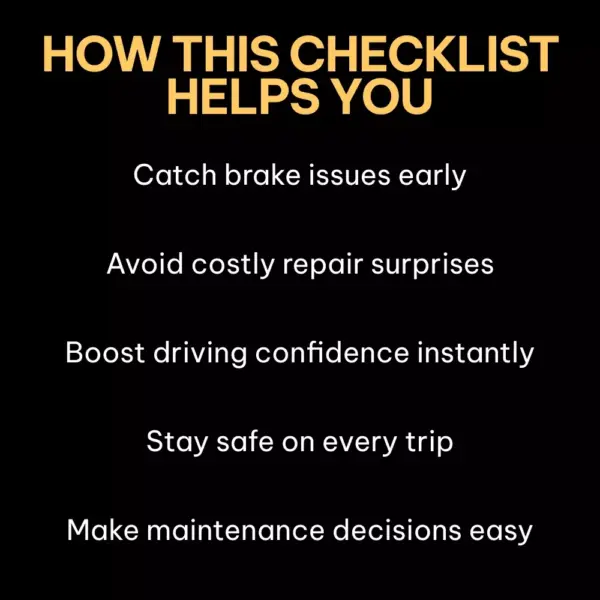 Stop Safely: Know Your Brake Pad Signs | Printable Checklist for Car Owners | Digital Download | signs of worn brake pads Guide