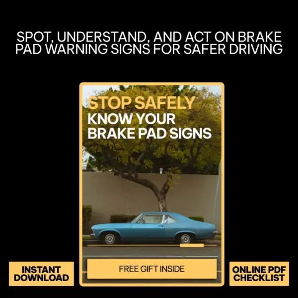 Stop Safely: Know Your Brake Pad Signs | Printable Checklist for Car Owners | Digital Download | signs of worn brake pads Guide