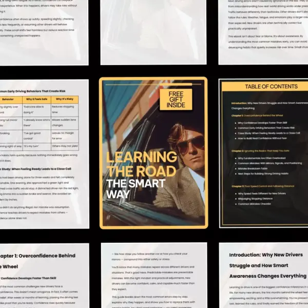 Learning the Road the Smart Way – New Driver Safety Guide, Smart Driving Awareness eBook, Beginner Driver Checklist, Confidence & Speed Control Digital Download