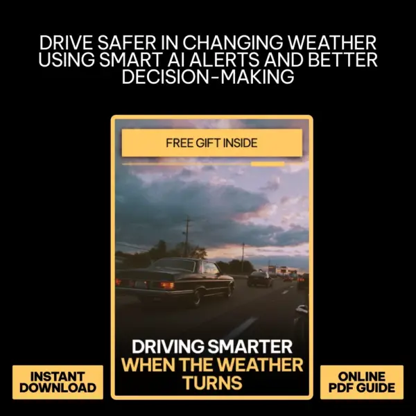 Driving Smarter When the Weather Turns | AI Alerts for Weather-Related Driving eBook | Smart Driving Safety Guide for Modern Drivers