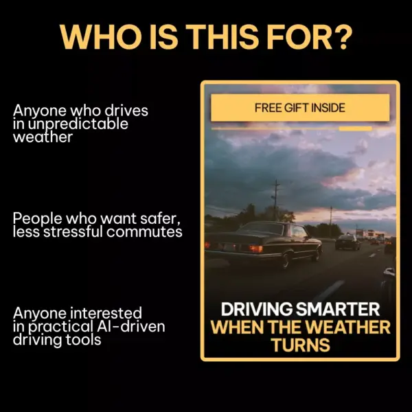 Driving Smarter When the Weather Turns | AI Alerts for Weather-Related Driving eBook | Smart Driving Safety Guide for Modern Drivers